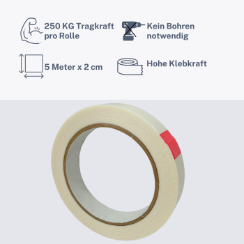 Preview: Anwendung des Klebebands an einem Spiegel